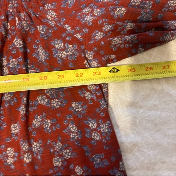 Lucky Brand Red Blouse with Bell Sleeves - Picture 10 of 10